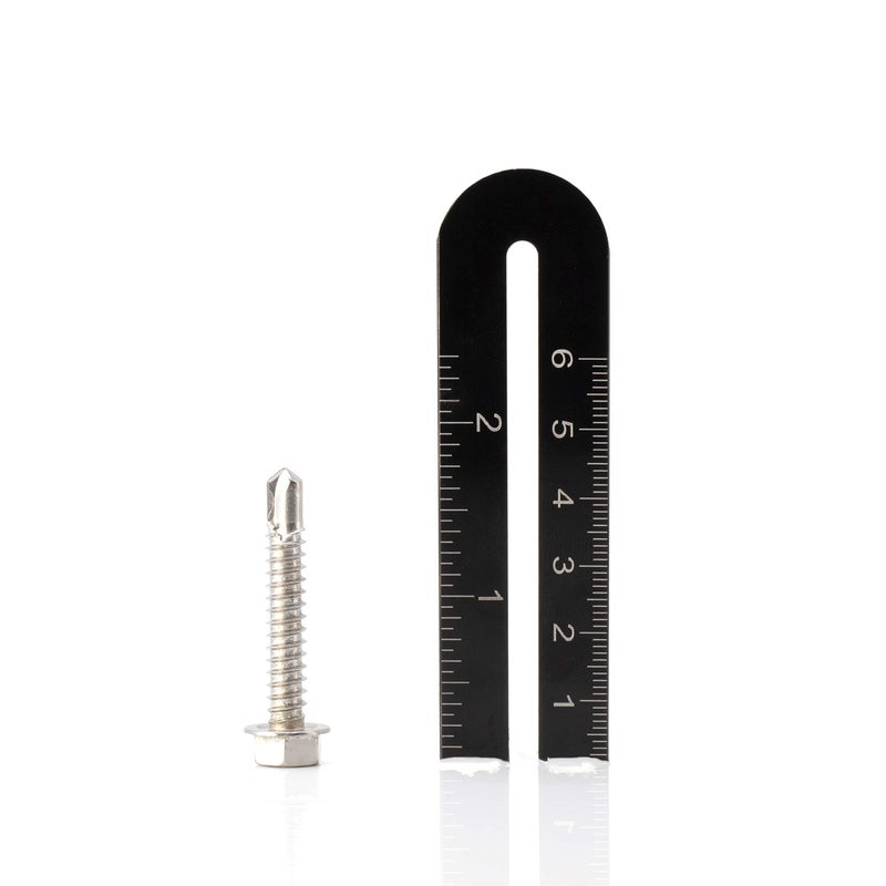 THE CIMPLE CO #14 Size, 1 1/2" Length (38mm) - Self Tapping/Drilling Screw - 410 Stainless Steel Screws - Long Wearing and Corrosion Hardy - Hex Washer Head - 100pcs - Image 4